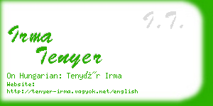 irma tenyer business card